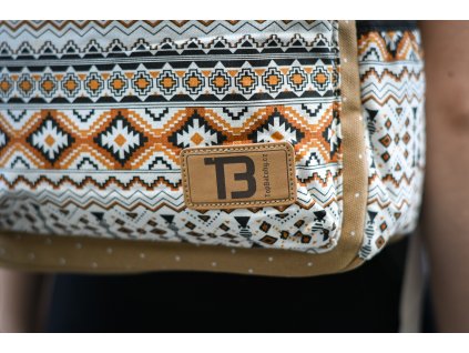 Dámský městský batoh Canvas TopBags Paterrn - Beige 17 l